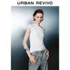 Damen asymmetrisches Schulter Falten T-Shirt