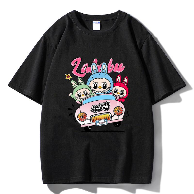 

M44 MINISO 2026 Summer Men Women Print Oversized T-shirt Casual Cotton Tee XS чёрный