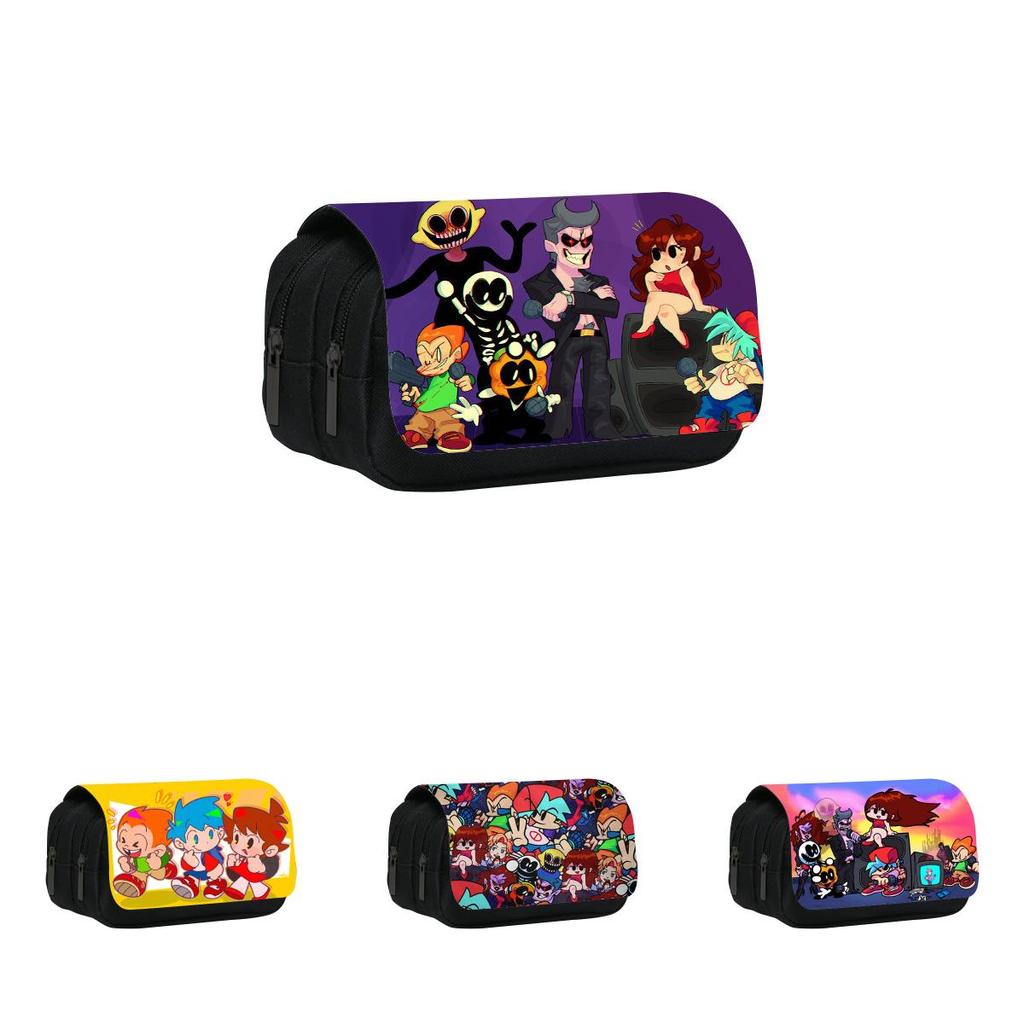 Friday Night Funkin Pencil Case With Nylon Material And Spacious Storage For Students