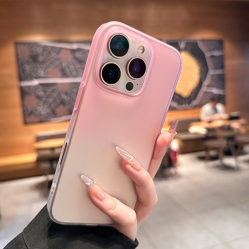 Transparent Gradient Matte Phone Case For For Iphone 16 15 14 13 12 Pro Max Plus Ultrathin Shockproof Bumper Cases Cover