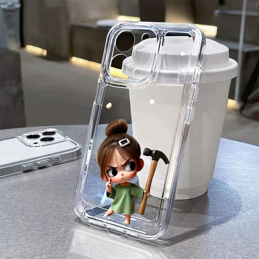 Cartoon Baby Girl Phone Case For Samsung Galaxy S26 S25 S24 S23 S22 S21 S20 FE Note20 Note10 Edge Plus Ultra Lite 5G Clear Cover