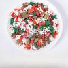 50 Stück Zufällige Kreative Harz-Weihnachts-Mini-Artikel Lustige DIY-Dekoration Weihnachts-Atmosphäre Requisiten Zubehör Schneeflocke Schneemann Material
