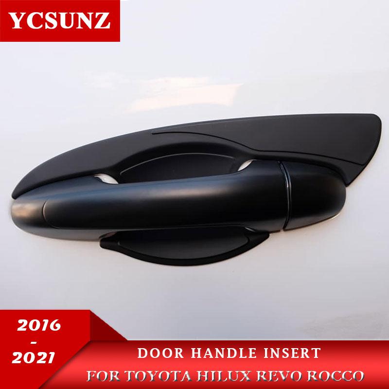 

ABS Door Handle Inner Trims For Toyota Hilux Revo Rocco 2016 2017 2018 hilux invencible 4X4 4X2 Car