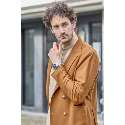 Orient Star RK-AV0B08L Men's Automatic Watch, Layered Skeleton, Mechanical, Made in Japan, with 2-Year Manufacturer's Warranty, Open Heart, Light Blue