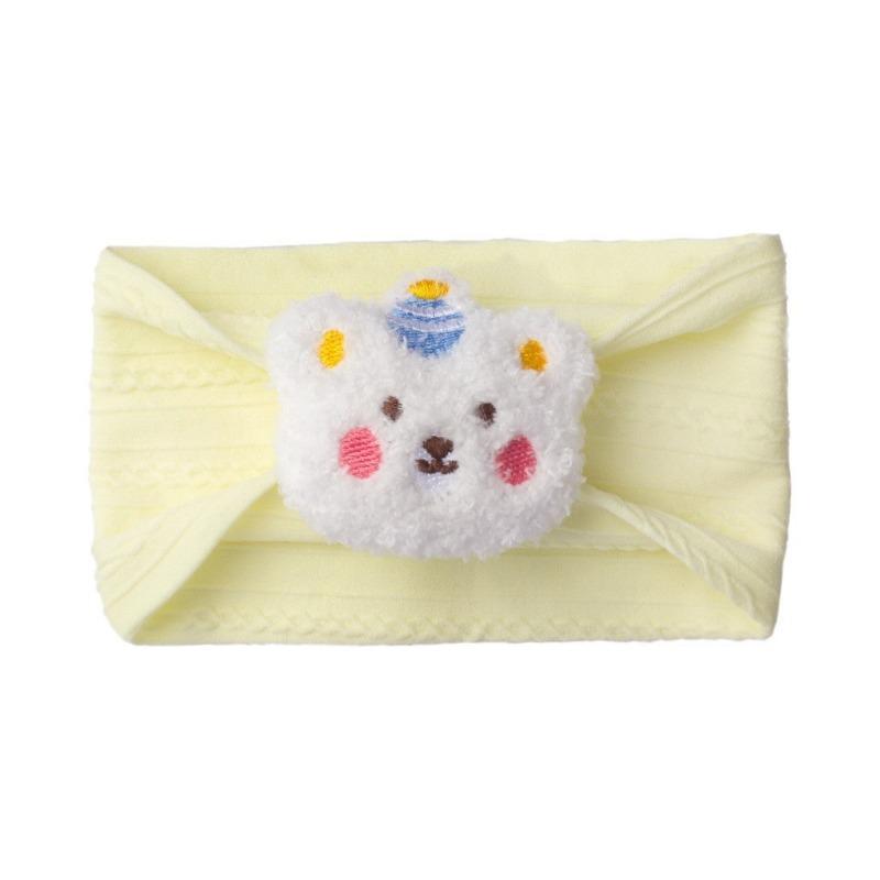 New Solid Color Soft Baby Fontanelle Headband, Cute Bear Children's Fontanelle Headband, Baby Headband