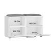 Opal White Shoe Cabinet Seat 4 Shelves For Hallway For Shoes For Home For Office