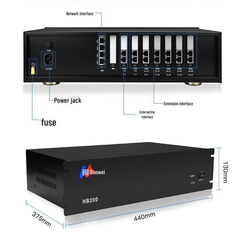 Guowei HB200 IP PBX VoIP SIP Telephone System (CN version)