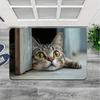 1 x Anti-Ermüdungs-Küchenteppich, verspielter Katzen-Designdruck, wasserdicht, rutschfest, dick gepolstert, Küchenmatte, strapazierfähig, bequeme Stehmatte für die Küche