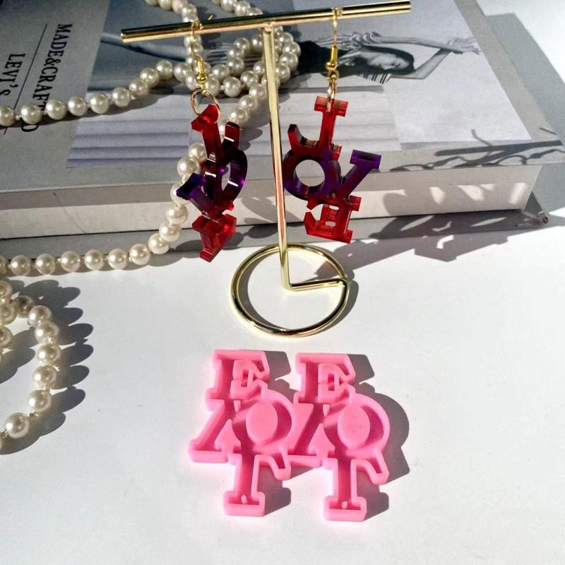 Love Letter Pattern Decoration Mold Jewelry Making Mould Small Accessory Home Decoration Holiday Jewelry Casting Molds