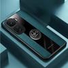 Magnetic Ring Holder Cases For VIVO iQOO Neo11 (China) PU Leather Bumper Cover For iQOO Neo 11 Shockproof Soft Silicone Shell