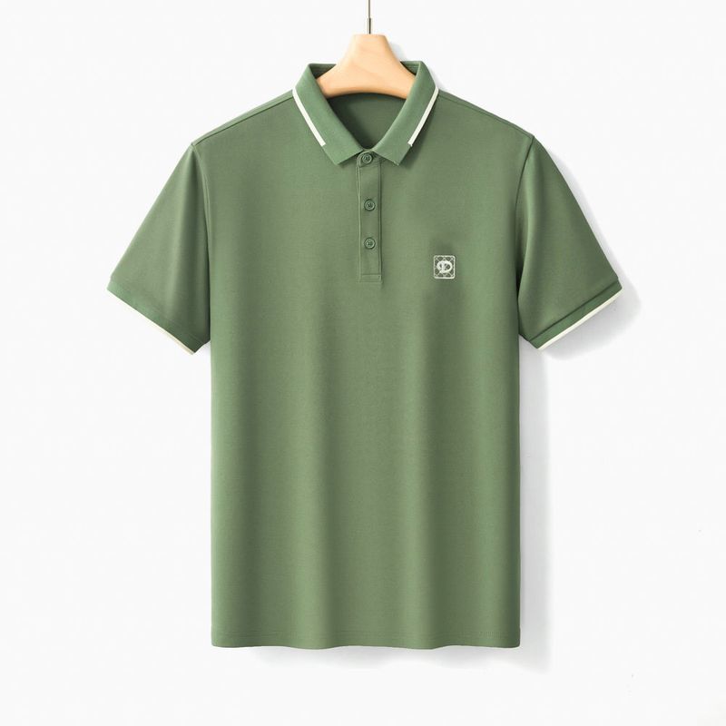Embroidery Polo Shirt Short sleeve Men's 2024 New Summer Slim fit Lapel T-shirt Foreign Trade Export Men's Collar T-shirt