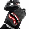 Large Capacity Shark Pattern Crossbody Backpack for Travel and School