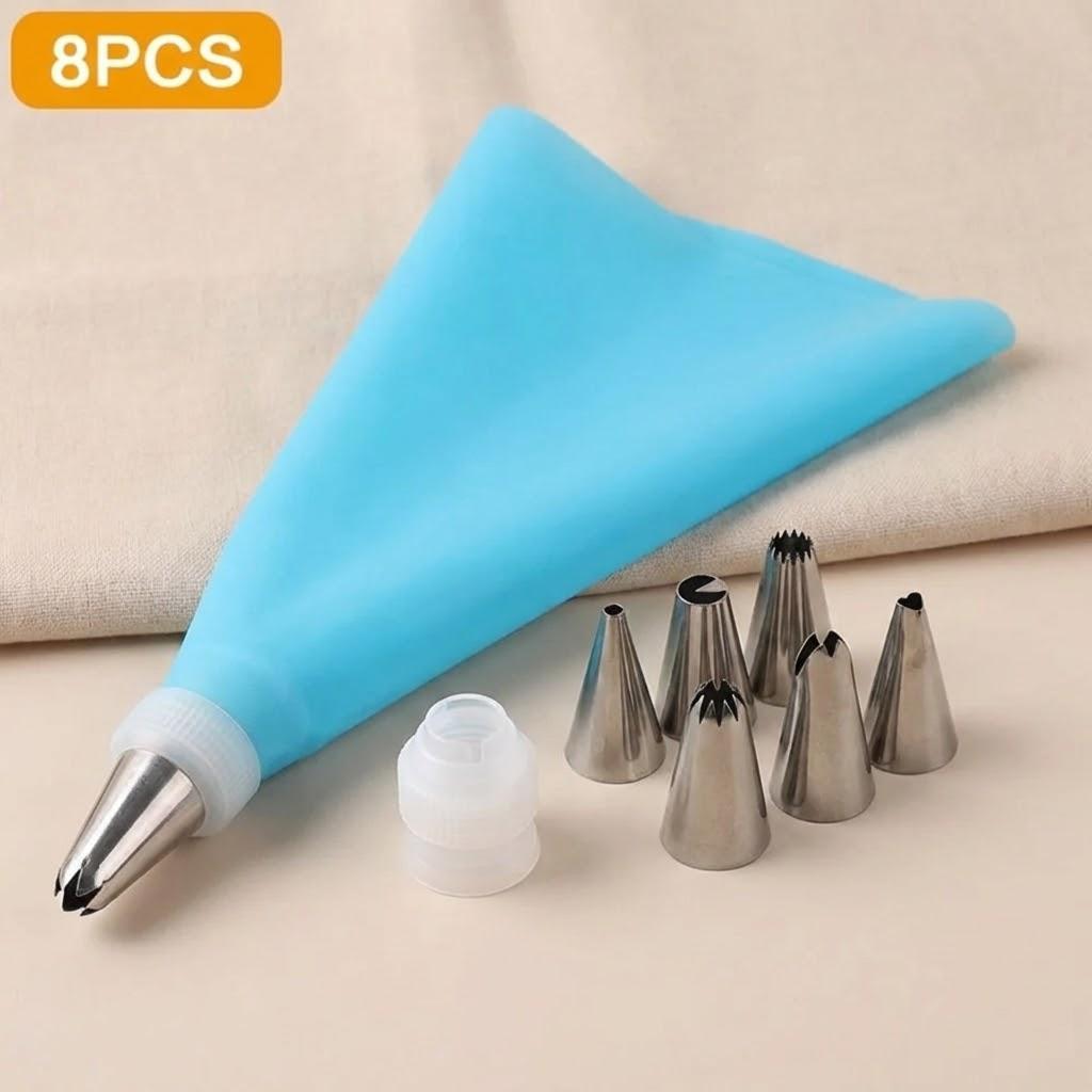 Набор из 24 шт. силиконовых кондитерских мешков со насадками для украшения тортов, профессиональный набор для выпечки и кондитерских изделий