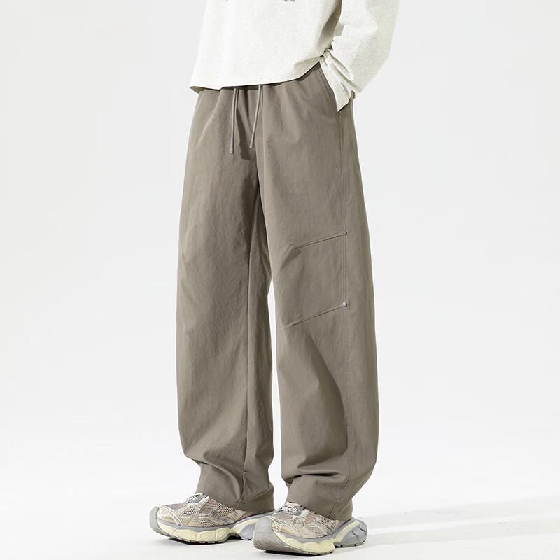 PLAYBOY Men's Loose Straight-Leg Wide-Leg Casual Pants