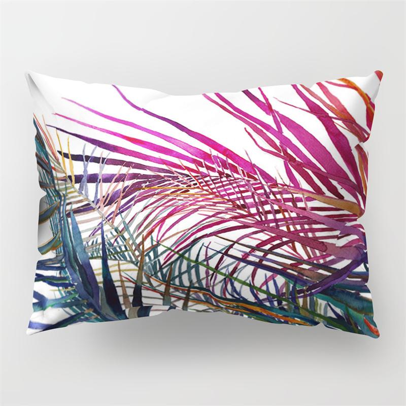 30x50cm Tropical Plant Polyester Pillow Cases Sofa Chair Living Room Home Decoration Green Leaves Plant Sunflower Pillowcase