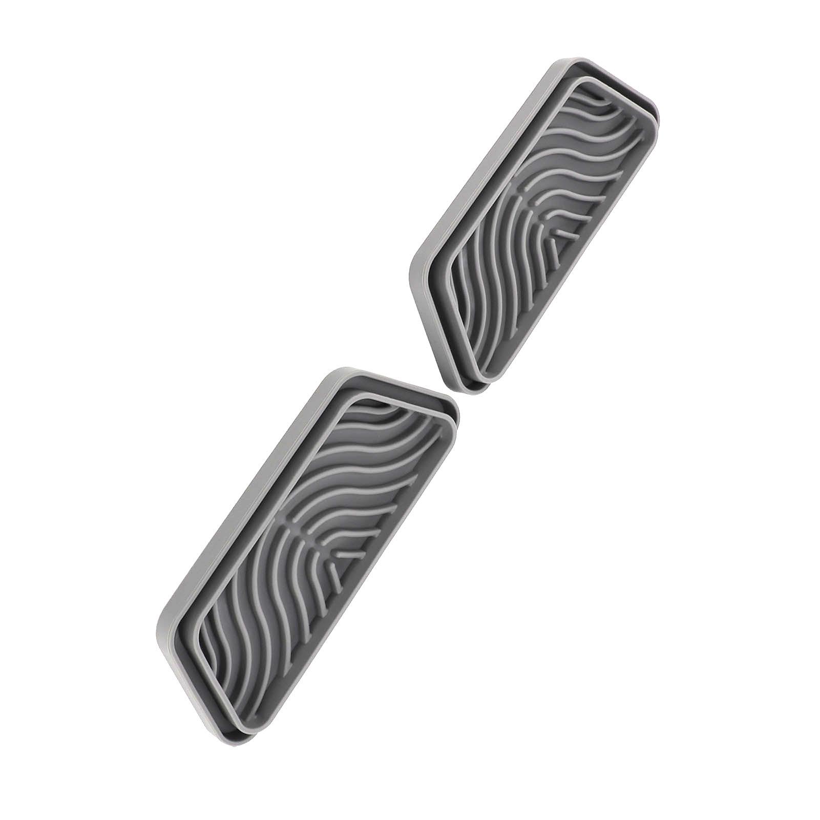 

2Pcs Refri rator Water Drip Tray Catcher Trapezoidal Silicone Refri rator Drip Tray Catcher for for