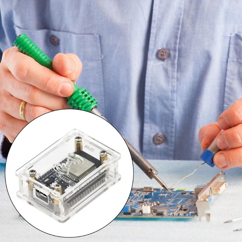 Acryl Schutzgehäuse für NodeMcu Lua CP2102/CH340G ESP32 IoT Boards Halter Schutz Einfache Montage Funktion