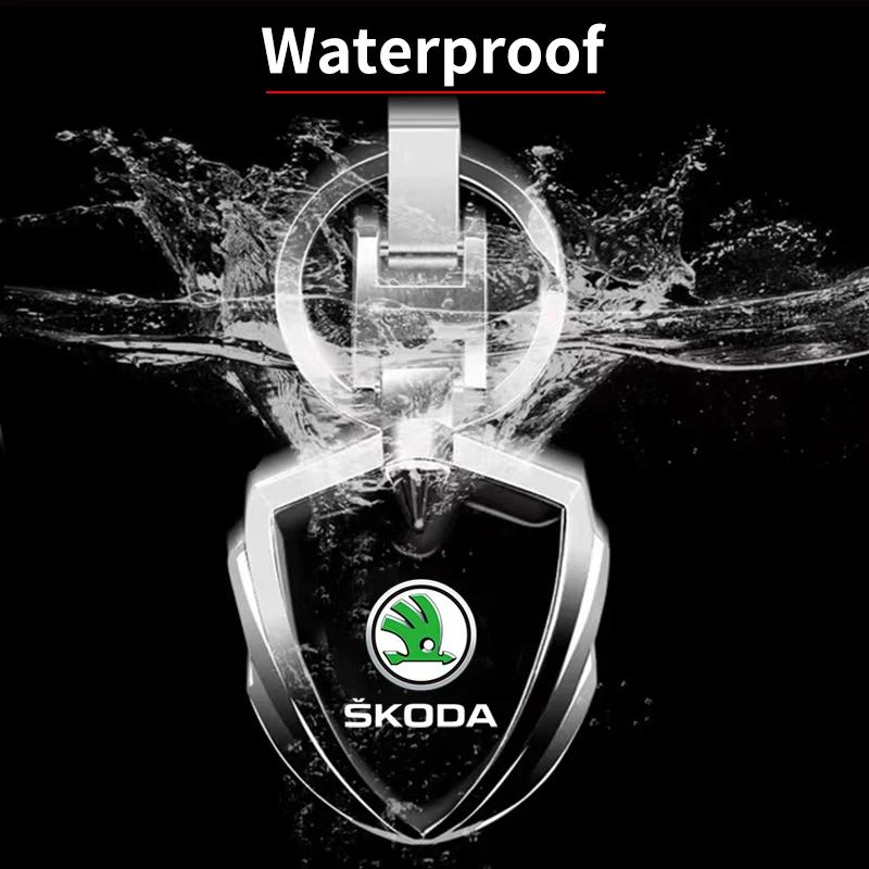 UGKV2 3D Metal Car Logo Key Rings Keyring Keychain For Skoda Octavia Superb Rapid Kodiaq Karoq Fabia Kamiq Roomster Citigo Scala SCALA