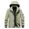 Autumn and Winter New Fleece Jacket Men's Military Tooling Large Size Multi-bag Can Be Off The Hat Thickened Jacket