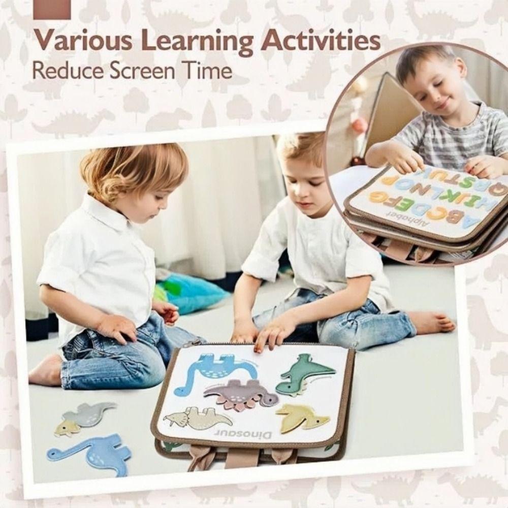 Busy Book Early Education Toy Dinosaur Theme Toddlers Learning Board Preschool Activities