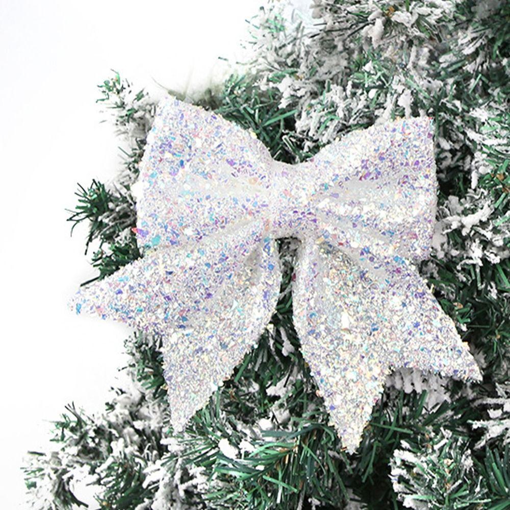 DIY Colorful Bow Ornaments Pearl Cotton Christmas Tree Ornament Happy New Year Decoration