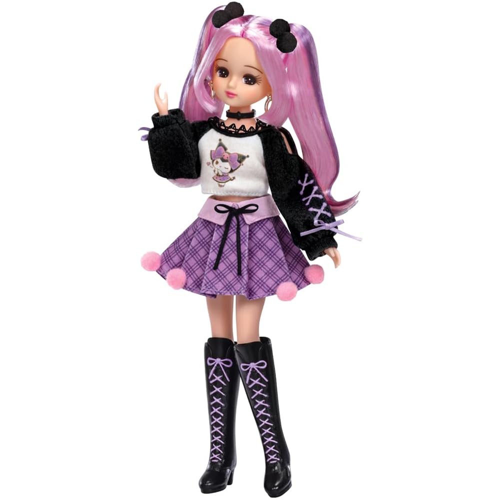 

Takara Tomy Licca-chan Doll LD-11 Cool Kuromi Dress-Up Toy for Kids Age 3 and Up