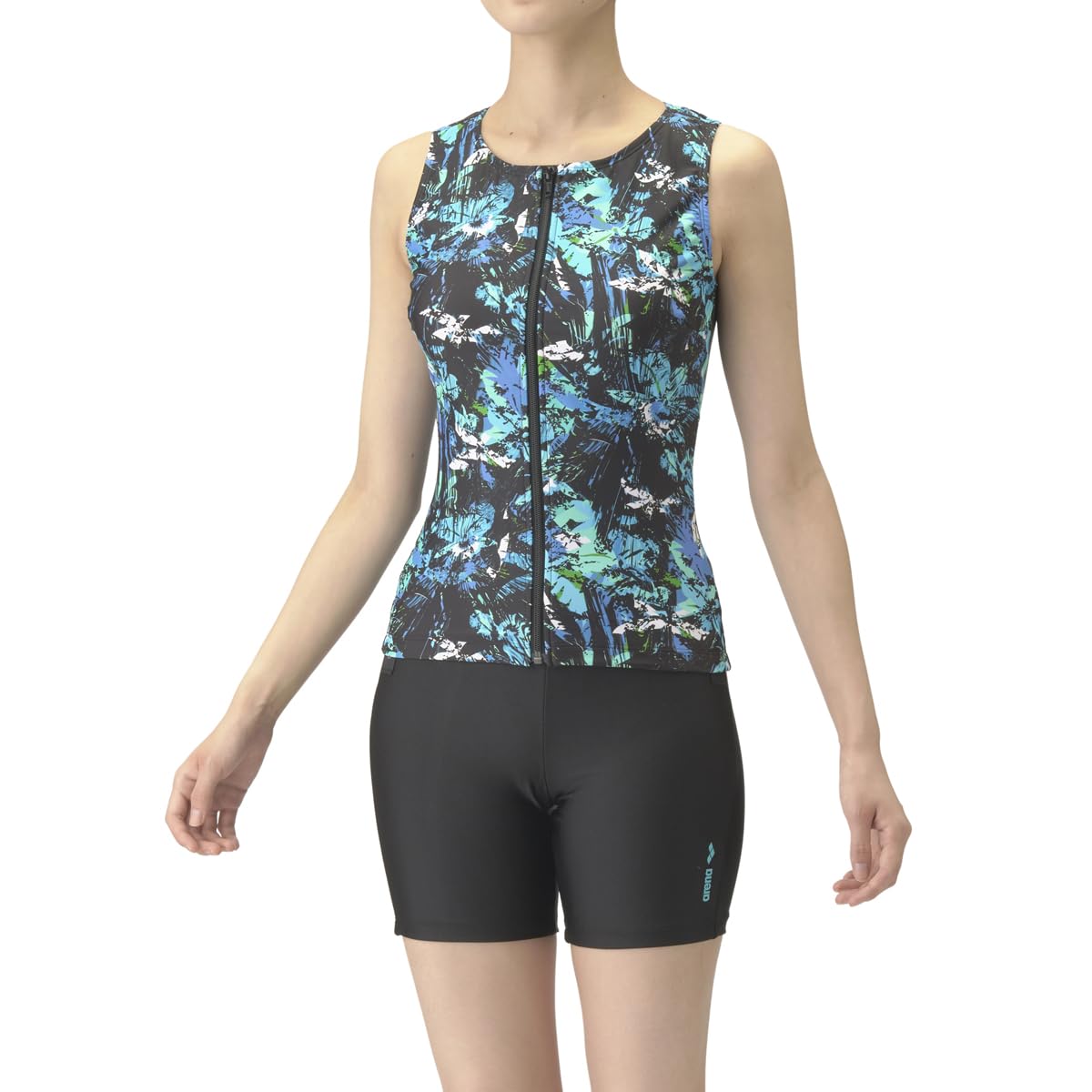 

Swimsuit Fitness Separates Blue x Black Size O [Arena] (Cover Back/Middle Leg/Insert Pad) Women s (BLBK)
