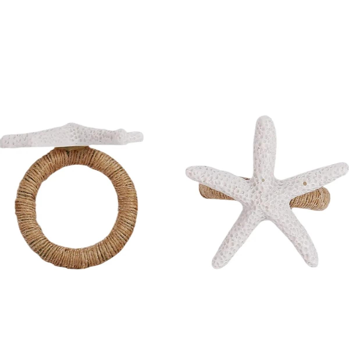 

1 шт. кольца для салфеток в виде морской звезды, океан, прибрежный морской, летний, свадебный, пляжный, столовый, обеденный декор, держатель для салфеток, свадебное украшение