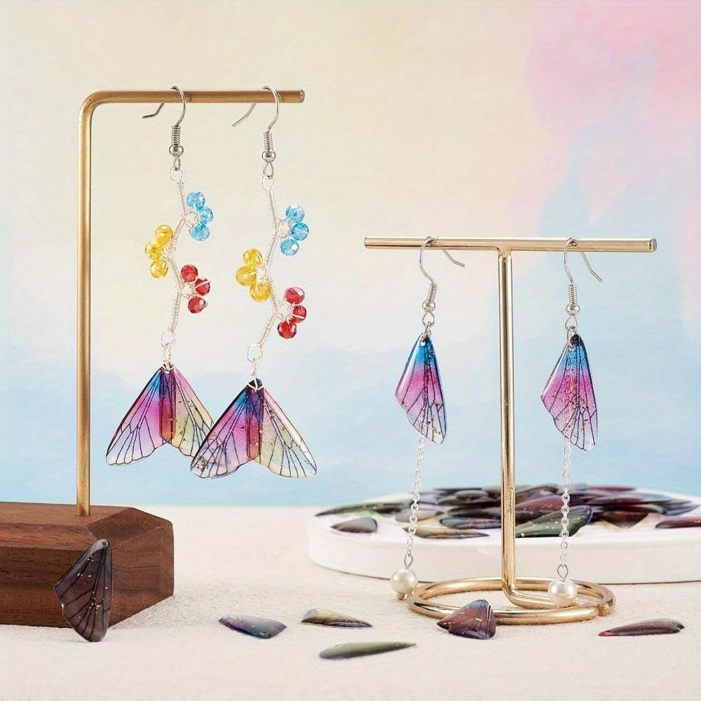 20/40/60pcs Butterfly Wing Pendant Dragonfly Insect Resin Pendant, Used for DIY Earrings, Bracelets, Jewelry Making