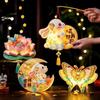 Niedliche DIY Tier Cartoon Papierlaterne Tragbare Handheld Bastelarbeit für 2026 Chinesisches Neujahr Mittherbstfest Kinder Schulaktivität Requisiten