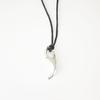 Viking Wolf Tooth Spike Pendant Necklace with Adjustable PU Leather Cord