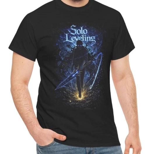 Solo Leveling Shadow Monarch T-Shirt, Sung Jin-Woo Anime Gamer Unisex Shirt S