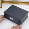Double-Layer Velvet Jewelry Box High Capacity Leather European Jewelry Storage Box Large Space Jewelry Holder Gift Box
