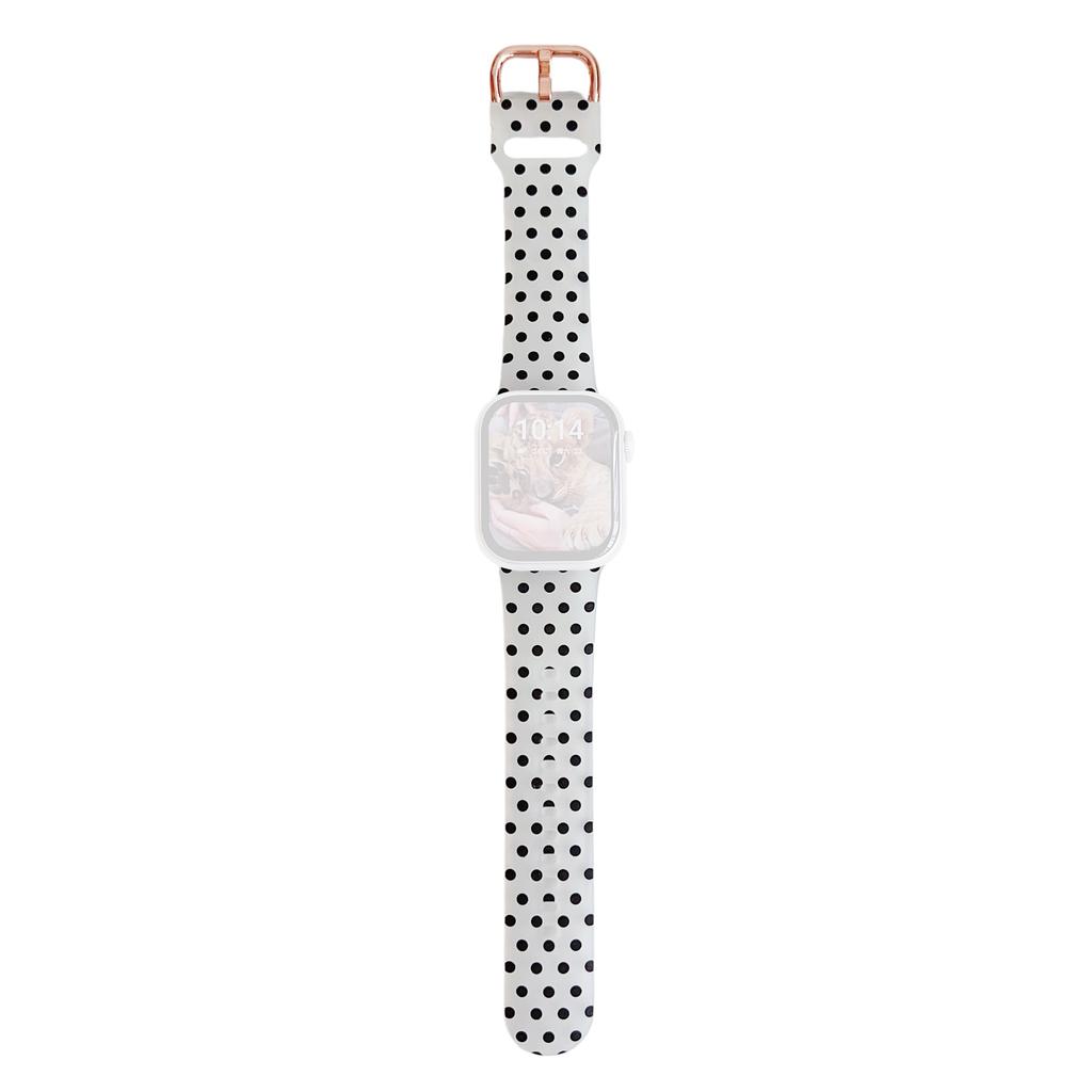 Watch Band for Apple Watch Series 10 9 8 7 SE 6 5 4 3 2 1 42mm 41mm 40mm 38mm Pattern Printed Clear Silicone Strap