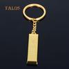 Fashion Faux Golden Brick Charm Pendant Car Key Ring Holder Keychain Bag Ornament Suspension Trinket