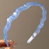 Hairband in Jelly Color Face Washing Hair Pressing Teeth Waves Anti-slip Headband Women's Outing, Versatile Hair Clip, Temperament Headwear