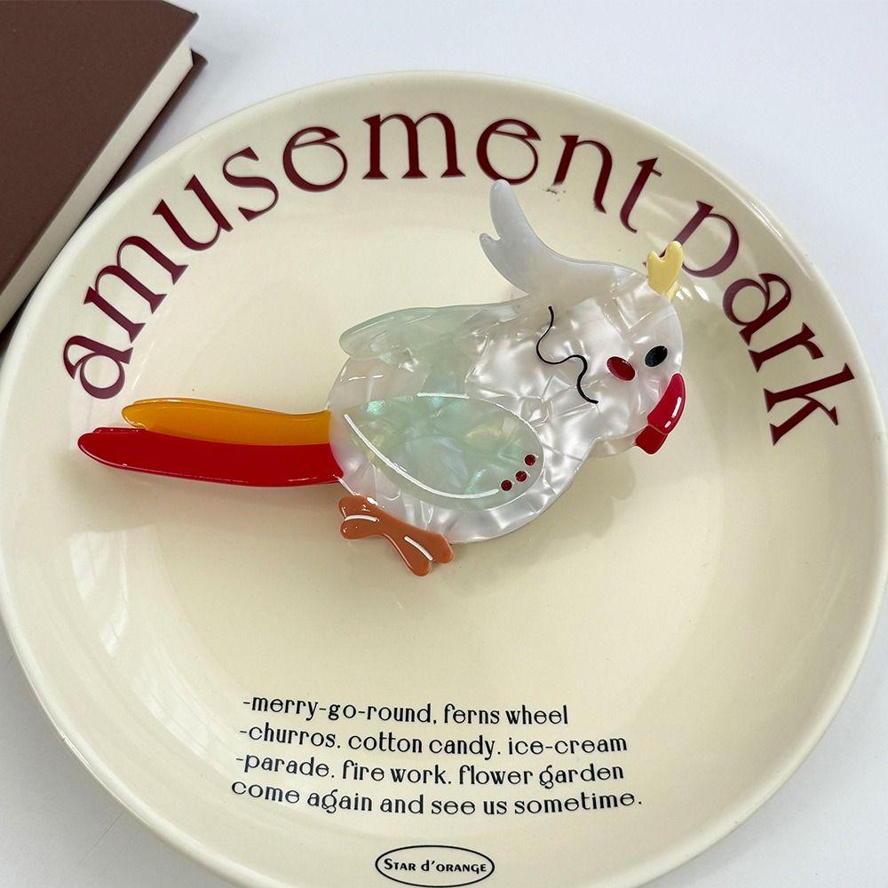 Cute Acetic Acid Hair Claw Creative Bird Hair Claw Fashion Cartoon Animal Shark Clip  Female