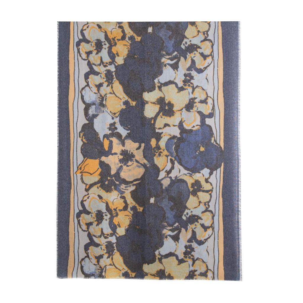 Ethnic Style Big Flower Fresh and Sweet Scarf Herringbone Pattern Thick Soft Feel Shawl Print Spring and Autumn Style Scarf