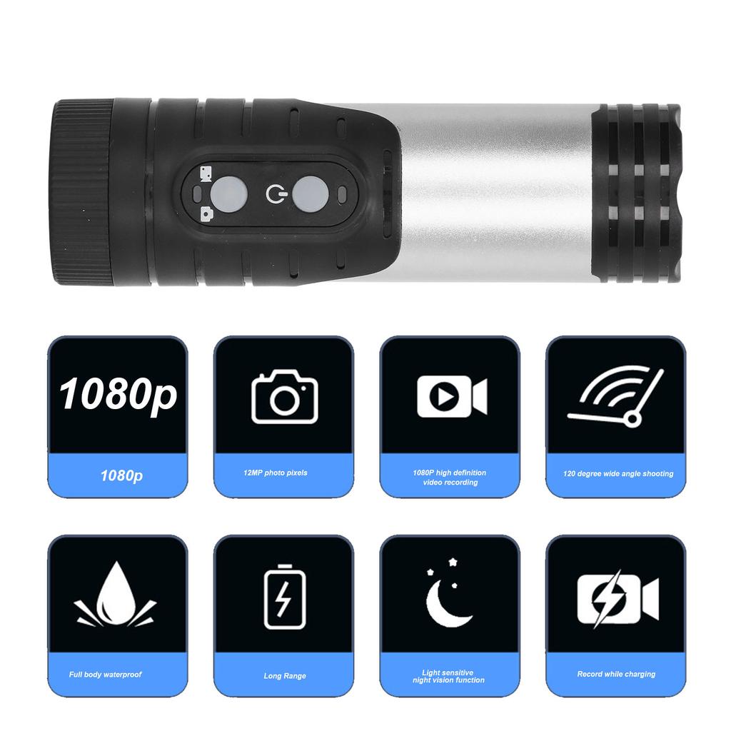 Sports DV Camera 12MP WiFi IP66 Waterproof 1600mAh Type C 120 Wide Degree Outdoor Sports Helmet Camera for Motorcycle Bike
