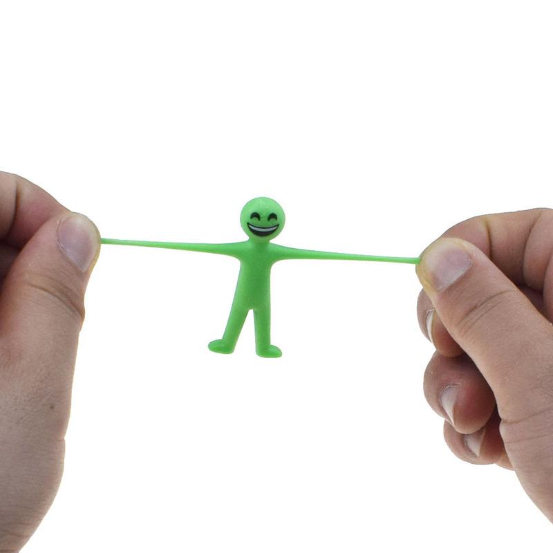 10 Pcs Novelty Stretchy Stretch Toy Cute Colorful Yellow Stress Relief Stretchy Fidget Gifts TPR Soft Plastic Creative Doll Toy