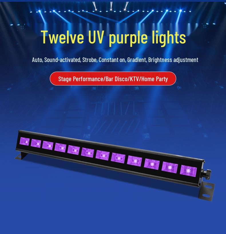 LED UV Stage Light: Sound-Activated Purple Wall Washer Decoration Spotlight