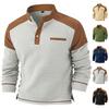 Men Long Sleeve  Shirts  Loose Pullover Tops Lightweight Trendy Sweatshirts With Flap Pocket