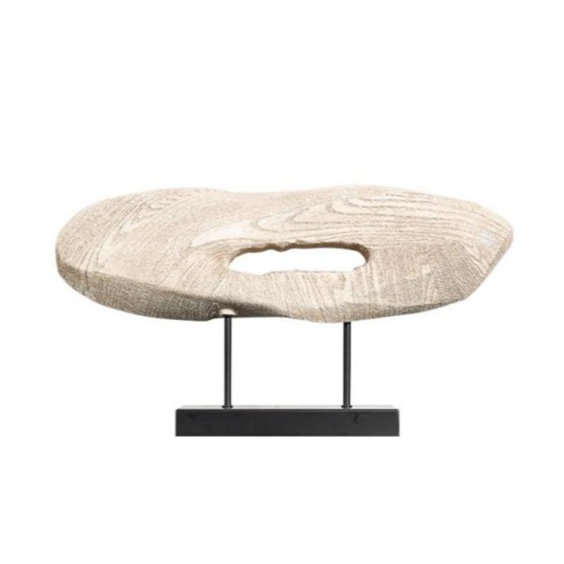 Resin Handicrafts Tree Hole Statue Wood-grain Imitation Ornaments Hollowed-out Geometric Decorative Figurines Home Decoration