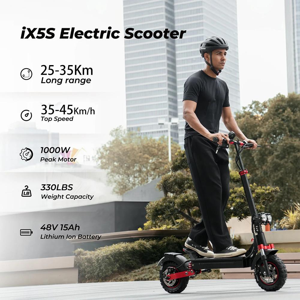 Trotinetă Electrică Adult iScooter ix5S 11" Motor 1000W Trotinetă Electrică Pliabilă Viteză Maximă 45Km/h 48V 15AH Autonomie 45Km Sarcină 150KG