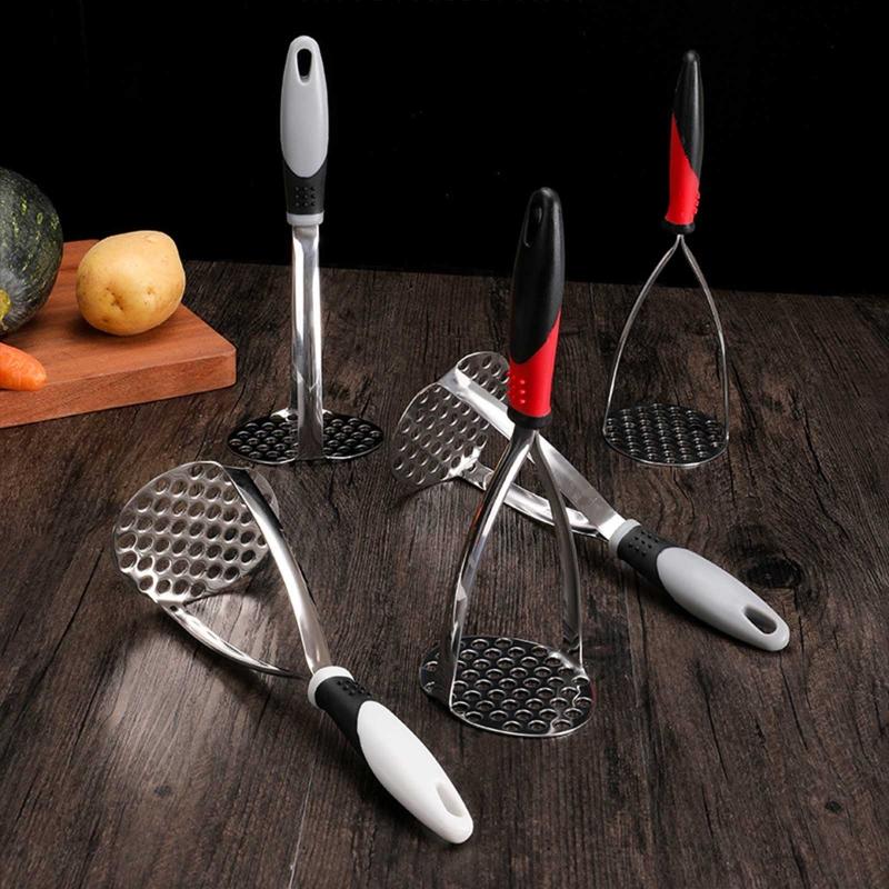 Manual Potato Masher Stainless Steel Potato Smasher Portable Kitchen Tools for Baby Food, Fruits, Bananas, Baking