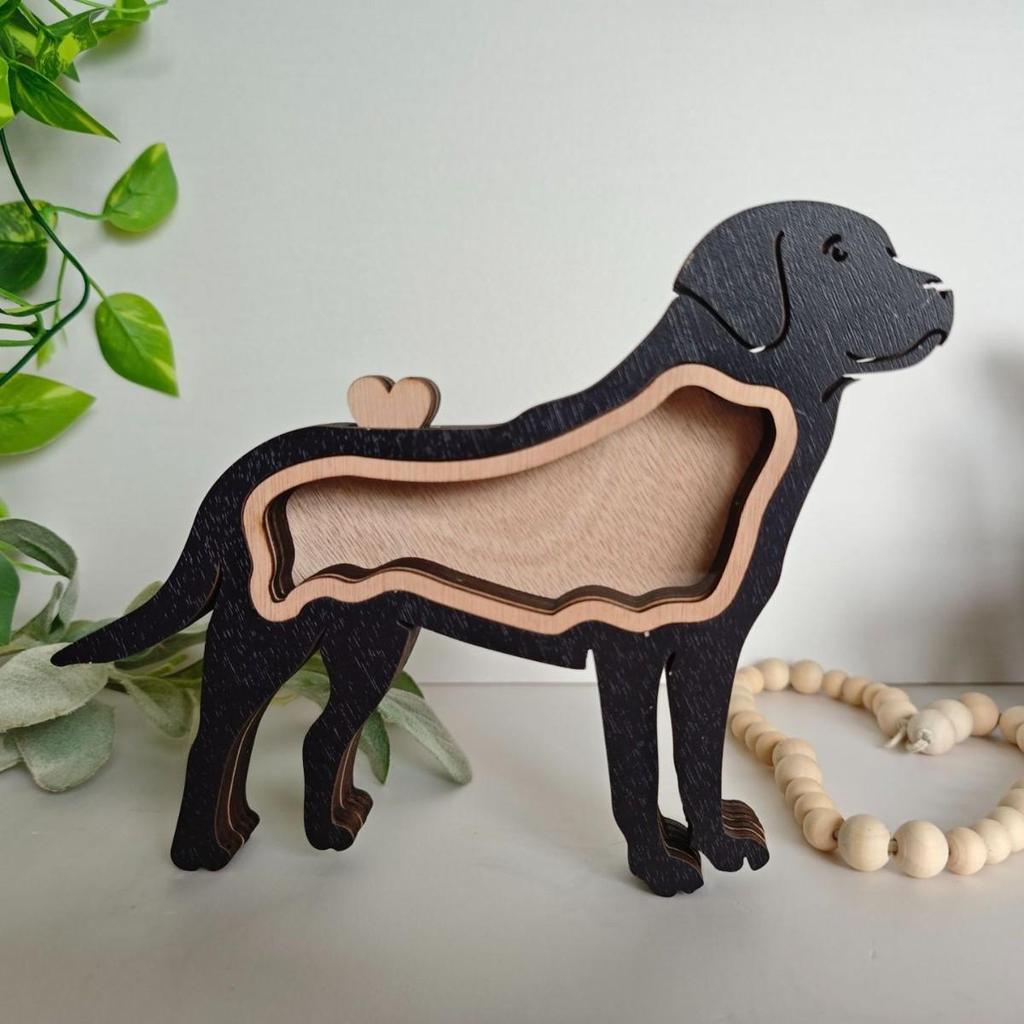 Solid Wood Handwritten Name Dog Hair Memorial Box My Pet's Fur Container Storage Box Pet Ashes Box Pet Memories Collecting Box