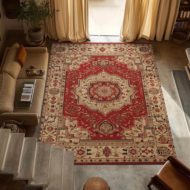 RAKKS Persian Bohemian Mat for Modern &Traditional Decor-Soft Texture,Suitable for Large Spaces & High-Traffic Areas Floor Decor