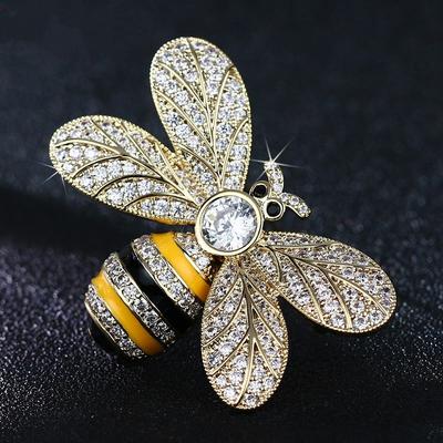 Bee Enamel Brooches Women Clothing Jewelry Party Accessories