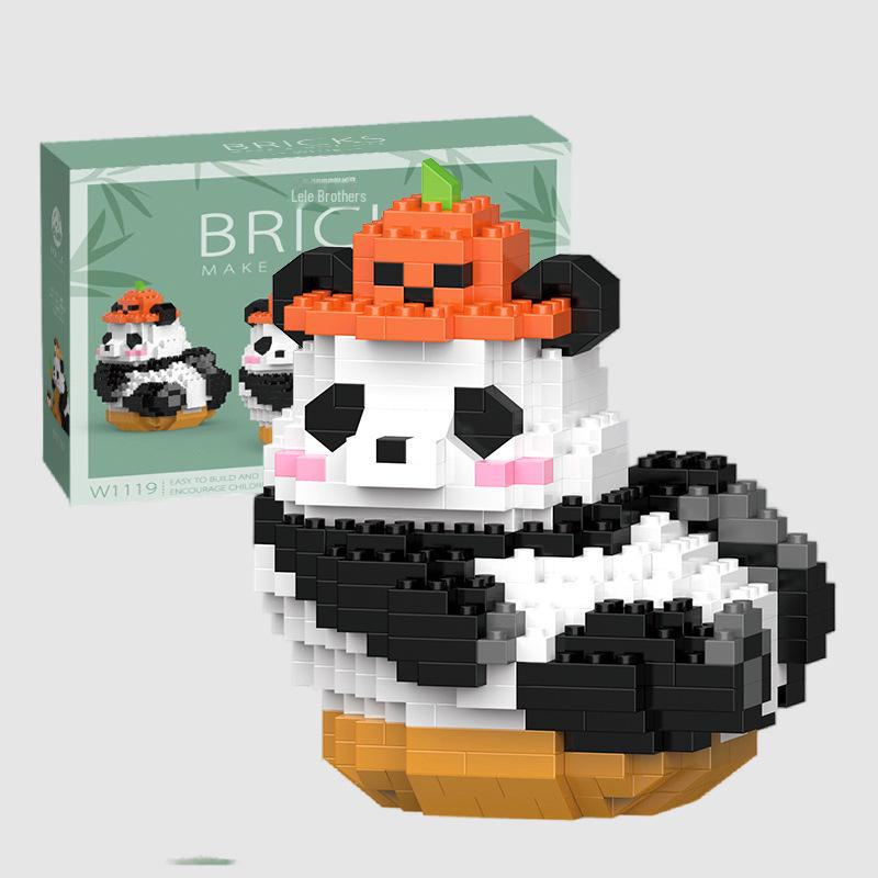 Stavebnice Huahua Chinese Panda - Kompatibilní s Legem, sestavou malých puzzle, dekorativními hračkami