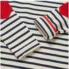 Saint JameS Bojan Stripe Elbow Heart Patch Women S Long Sleeve Tee 8649